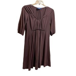 Vera Wang Simply Vera | Women’s Plum Purple Loose Boho Short Sleeve Dress